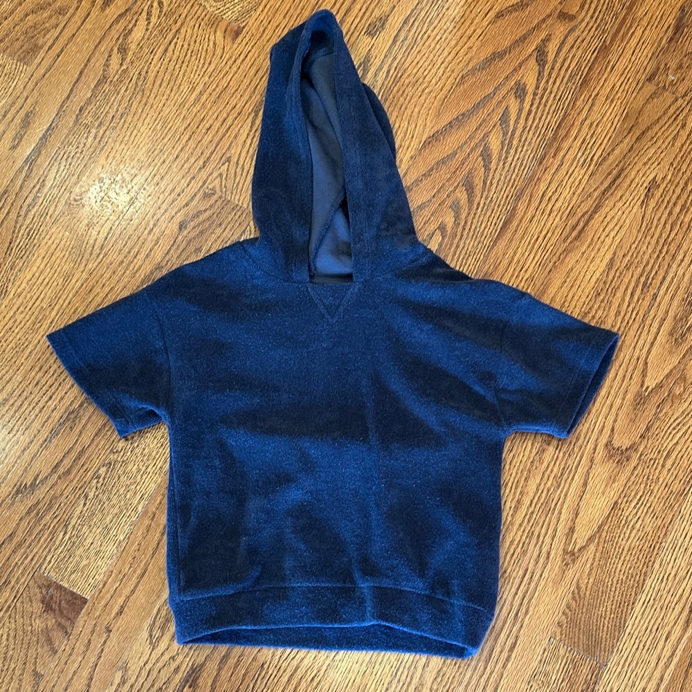 Baby MORI navy terry Hoodie - 3-4 yo - EUC